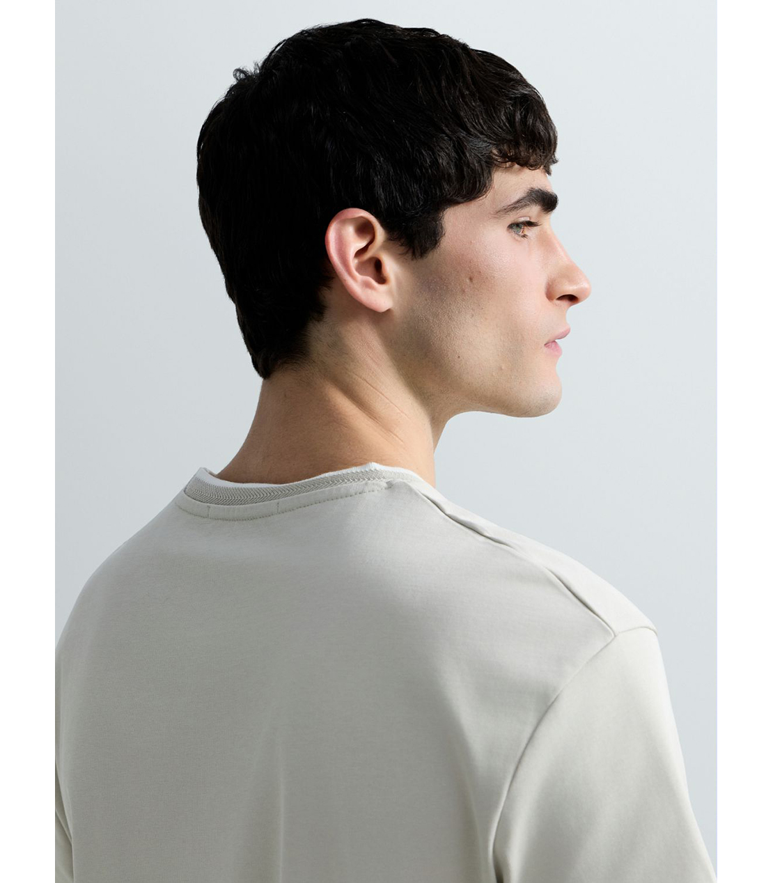 ヘビーコットンジャージートリムTシャツ 詳細画像 ライトベージュ 5